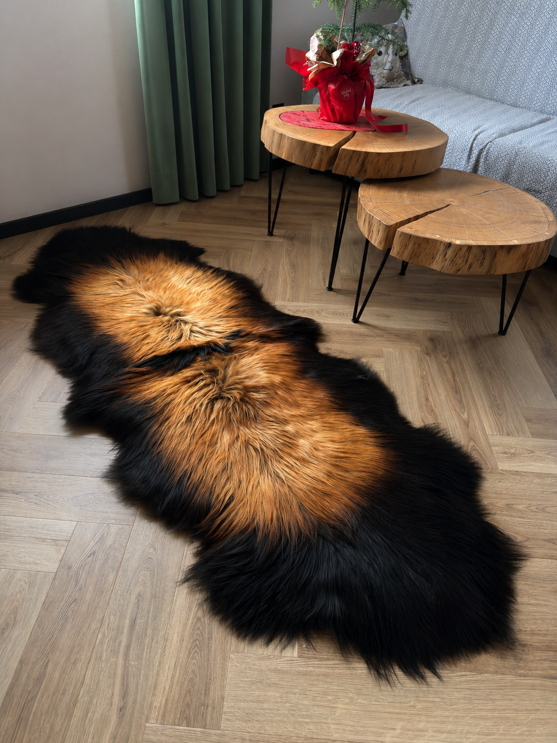 Natural Icelandic Sheepskin Fur Rug Seat Cover Housewarming Present Carpet home decoration