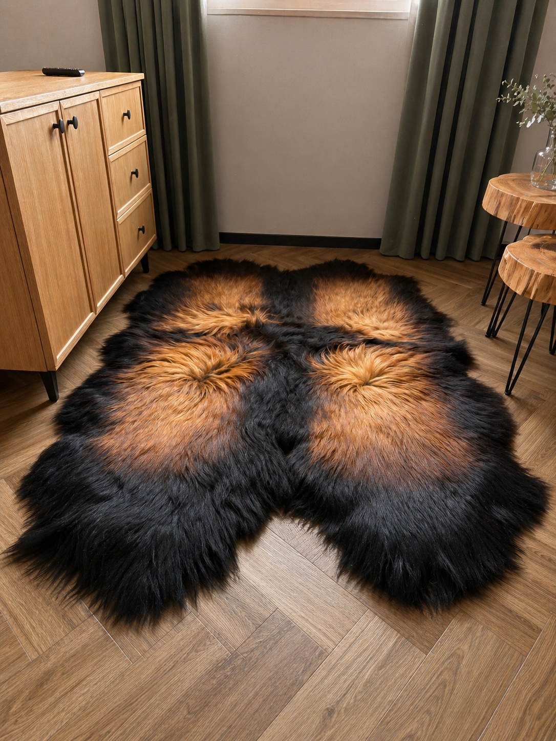 Natural Icelandic Sheepskin Fur Rug Seat Cover Housewarming Present Carpet home decoration