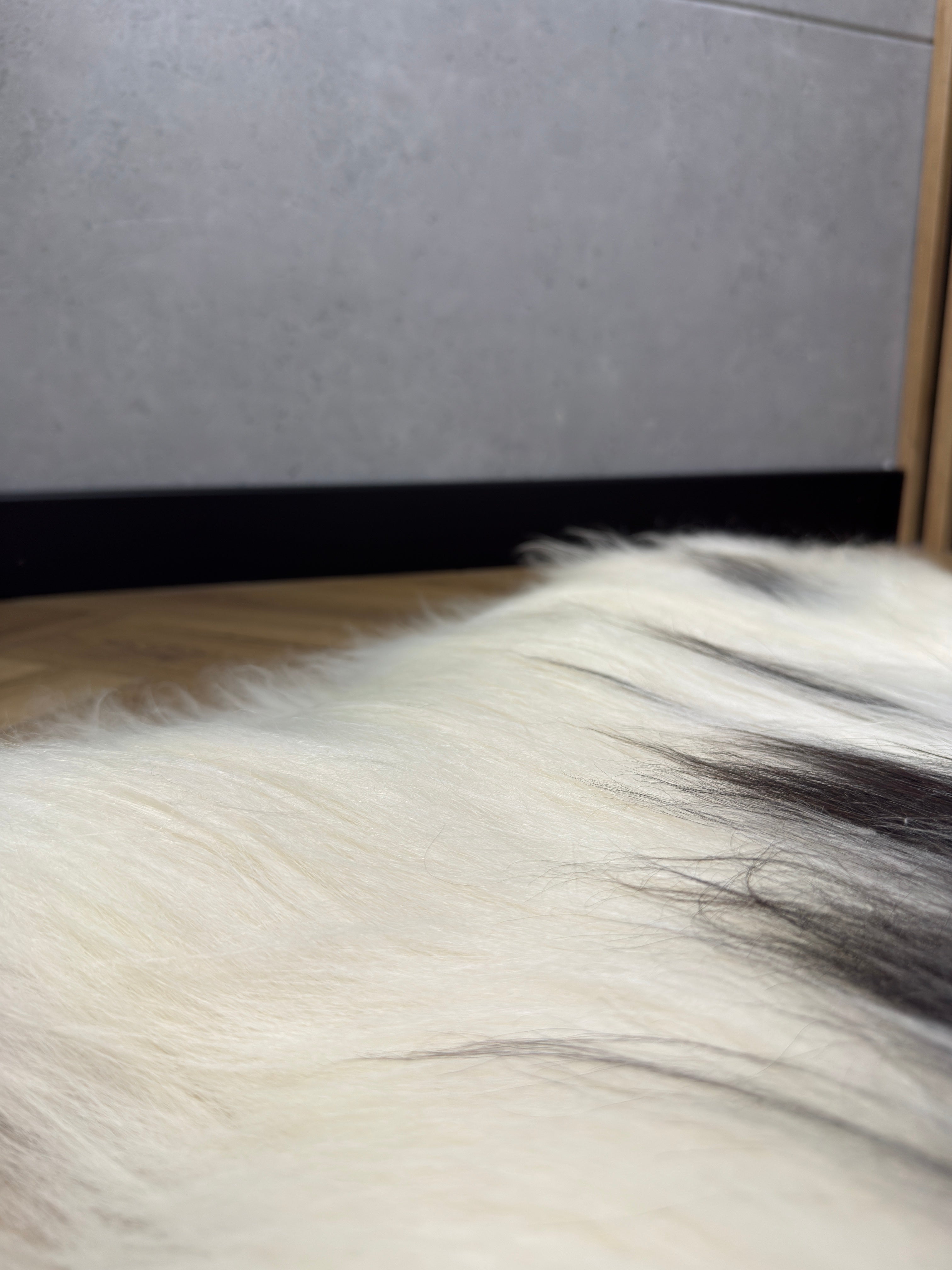 Large Icelandic white and grey sheepskin Rug