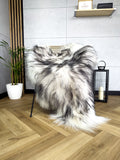 Large Icelandic white and black sheepskin Rug